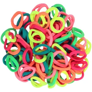 Neon Seamless Hair Elastics - 100 Pack