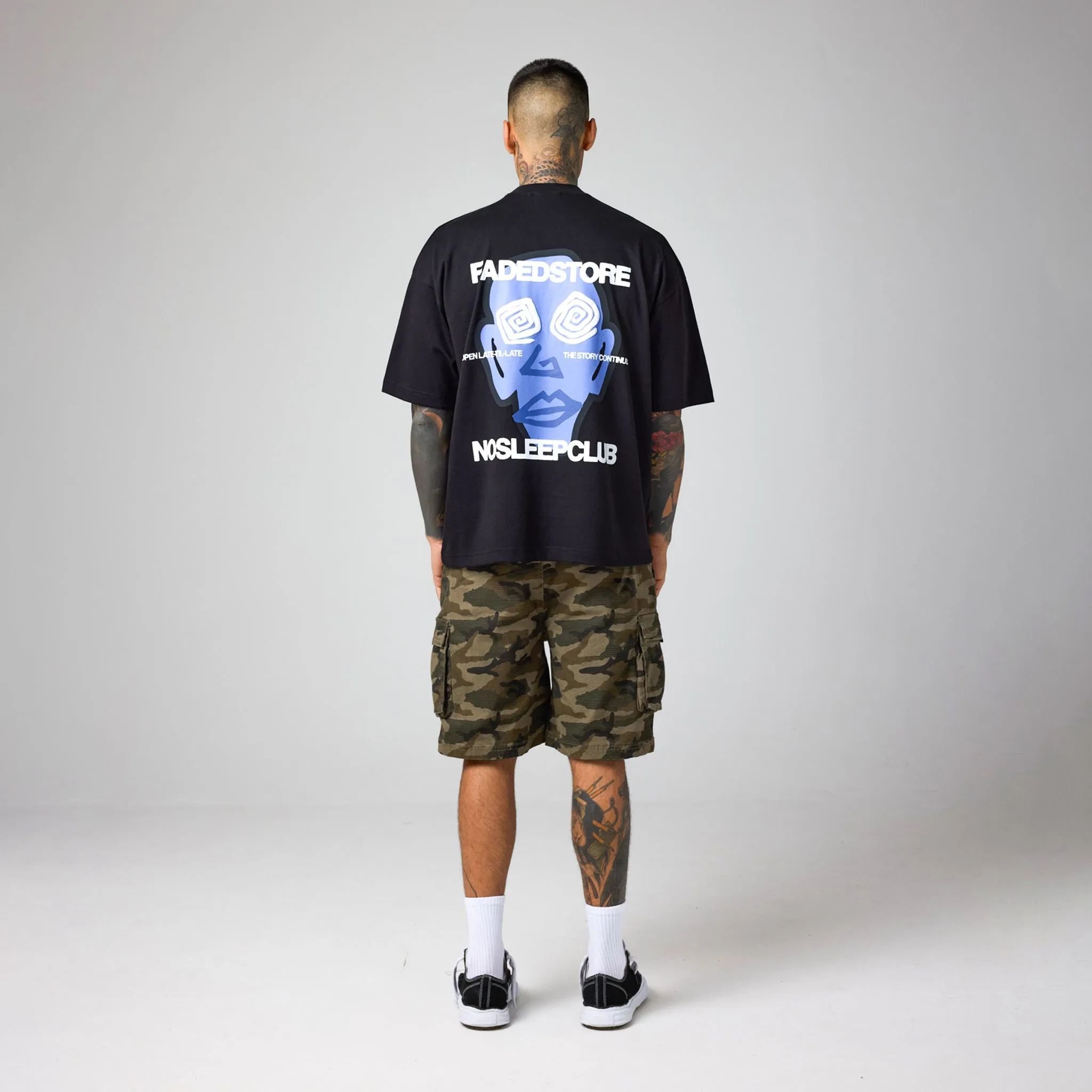 No Sleep Club Tribal T-Shirt | Black Blue