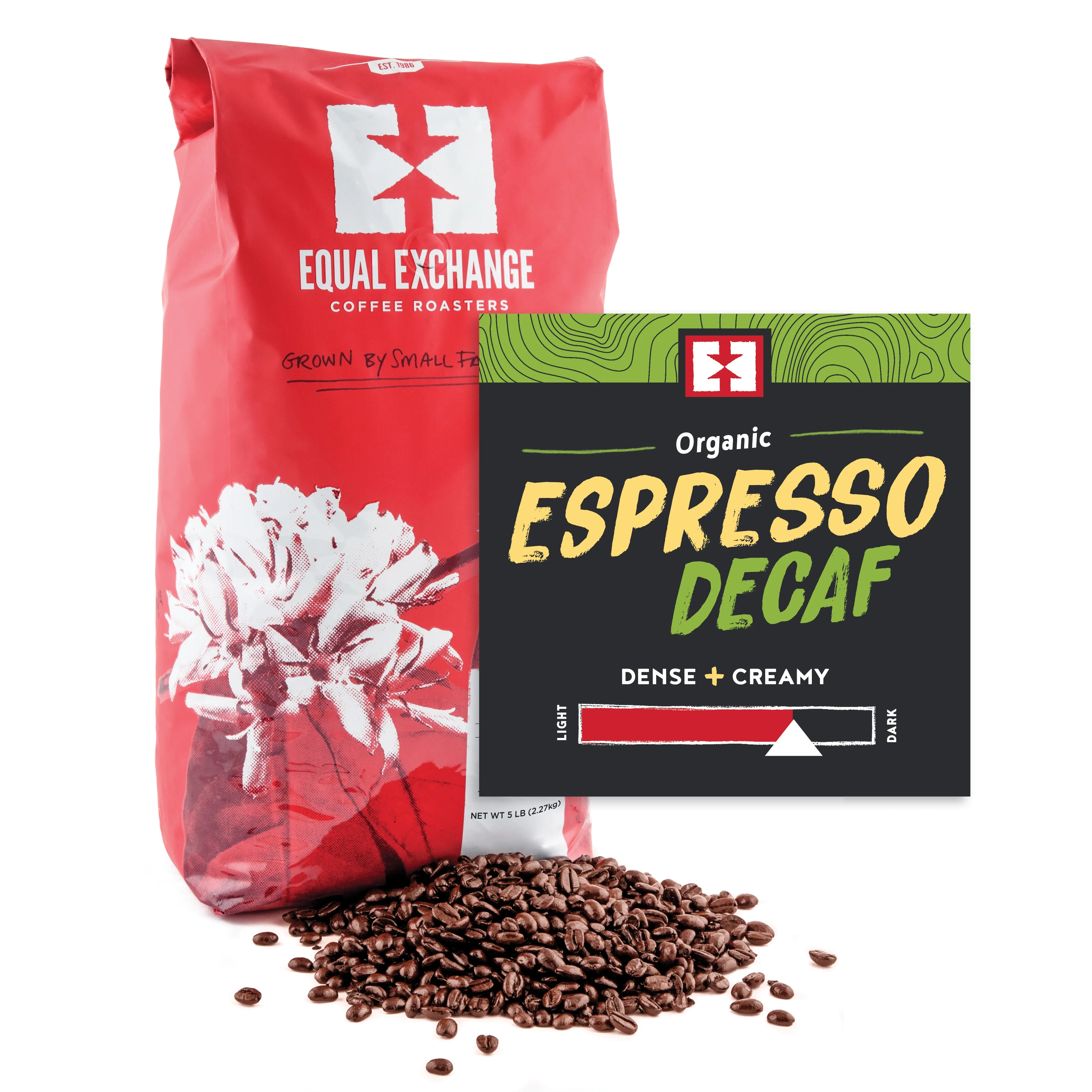 Organic Espresso Decaf Coffee, 5lb whole bean