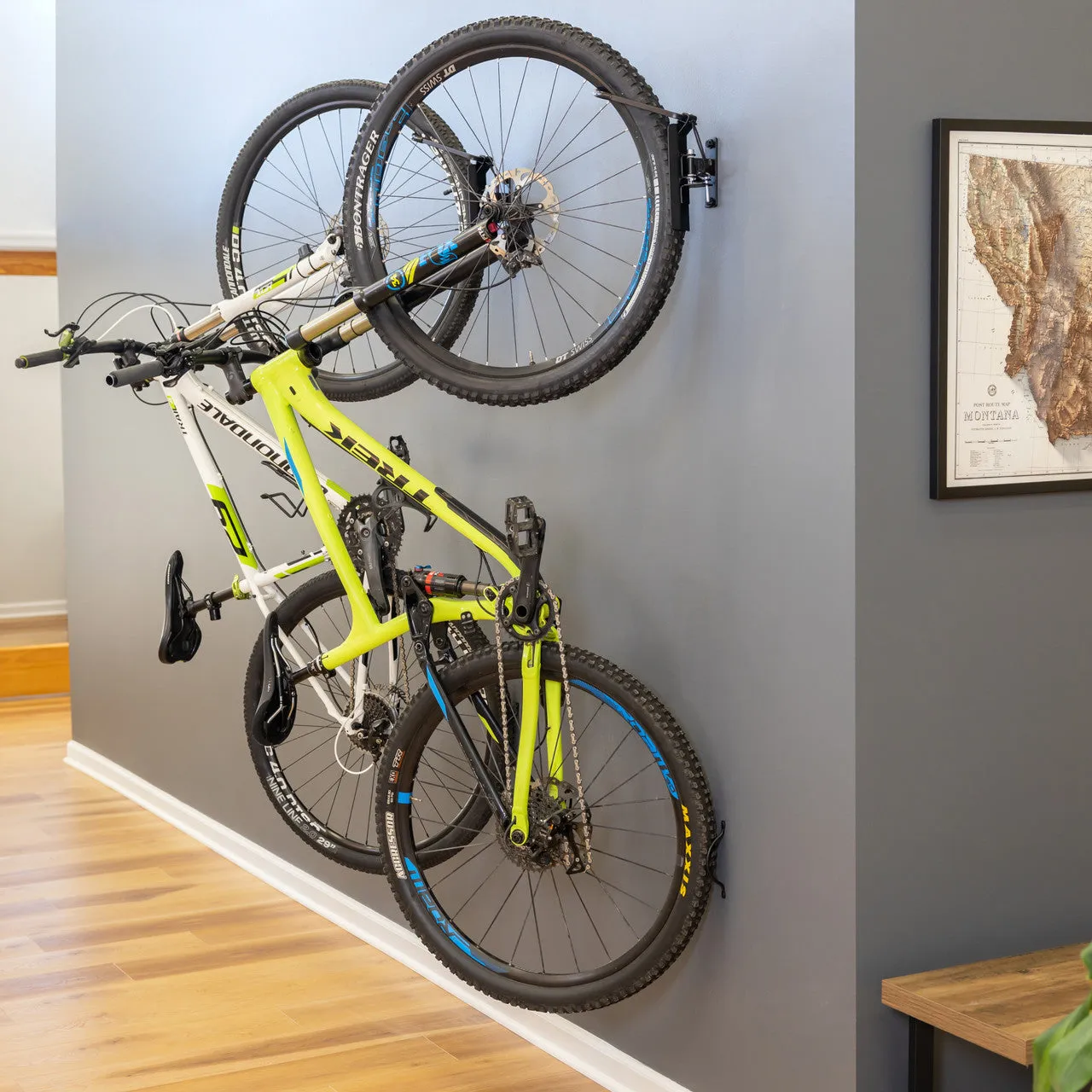 OUTLET | Swivel Mount Bike Storage Rack | 2 Bike Garage Wall Hooks