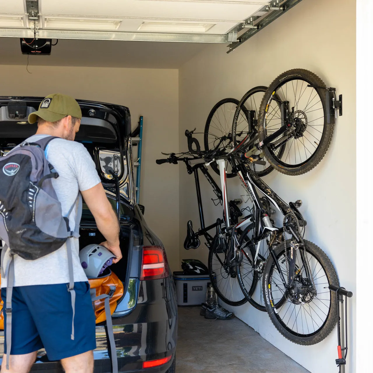 OUTLET | Swivel Mount Bike Storage Rack | 2 Bike Garage Wall Hooks