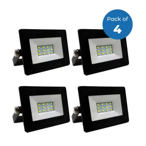 Pack of 4 Floodlight Led SMD Slim 10W 3000K 2 Yrs Warranty