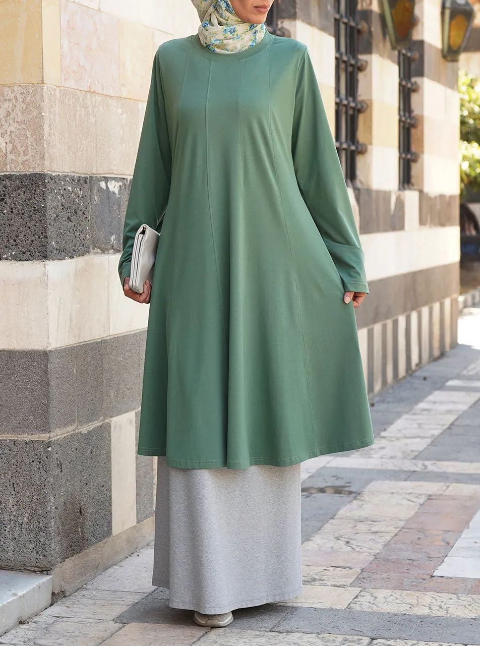 Paneled Jersey Tunic