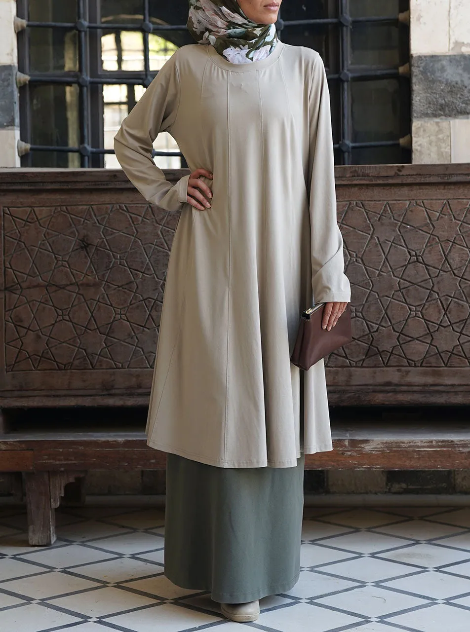 Paneled Jersey Tunic