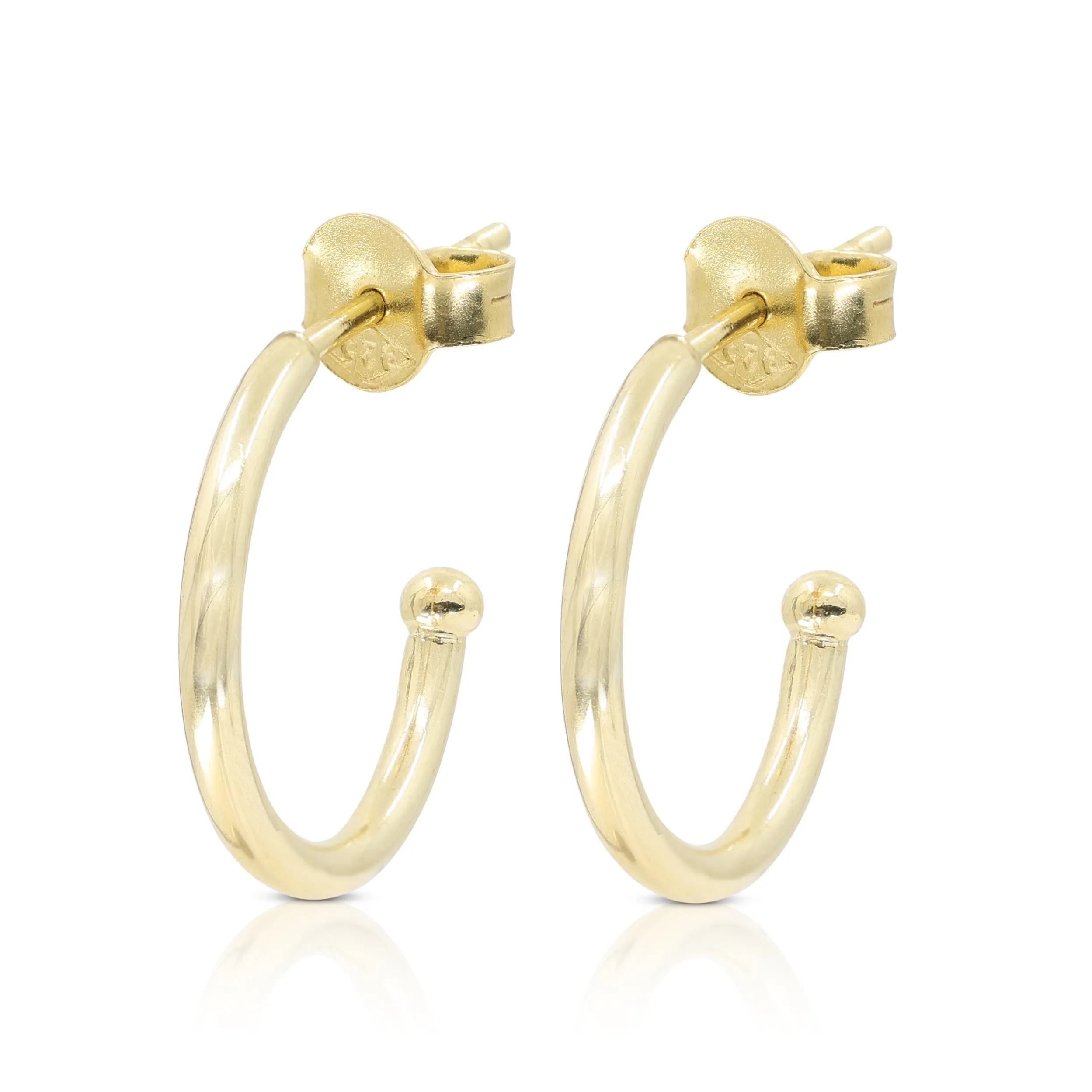 Polished Gold Hoops - Large