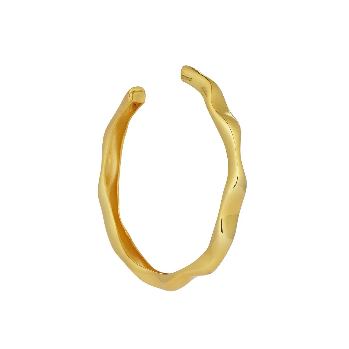 Power in Gold Oversized Hoop Earrings