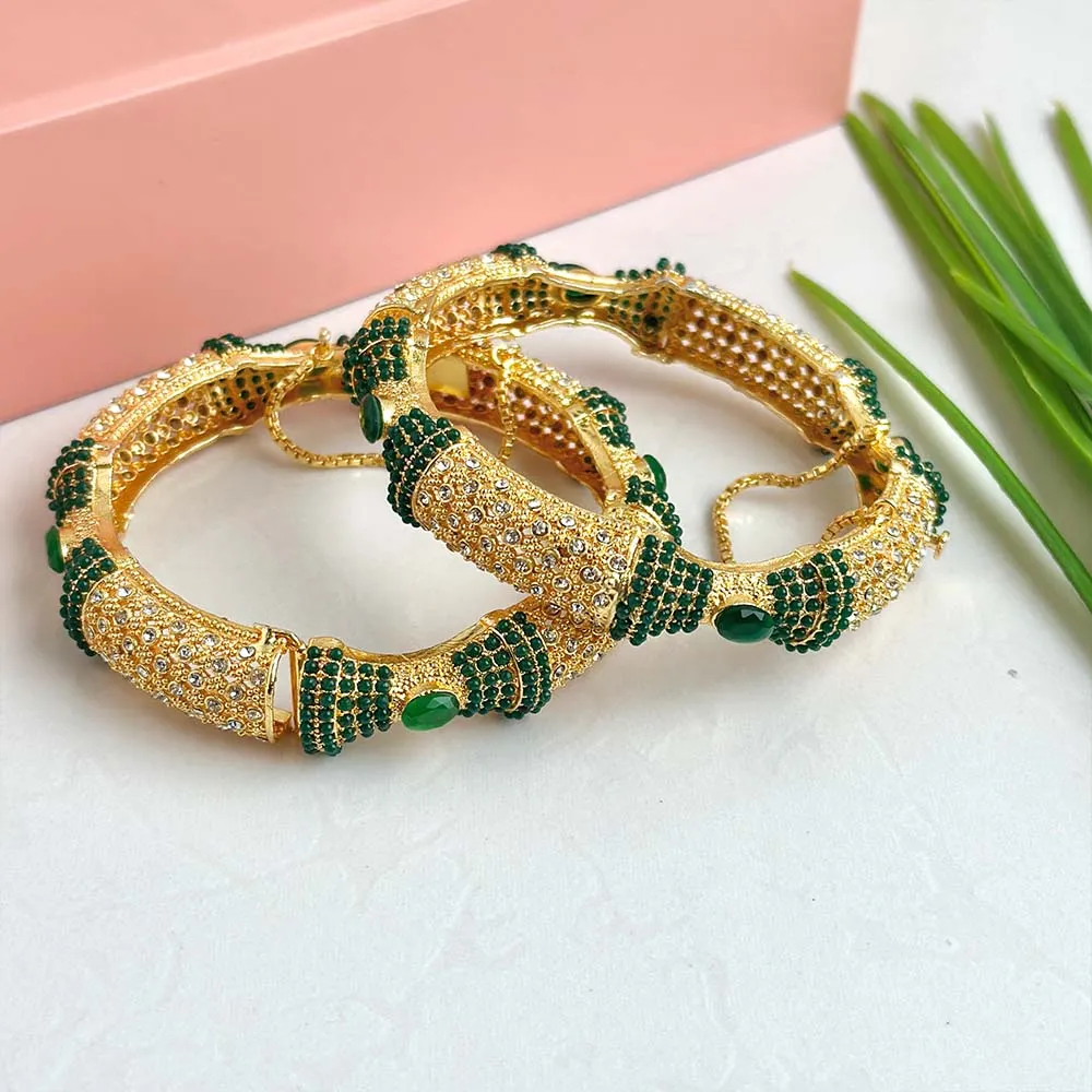 Qudsiya Kara Bangle (Green)