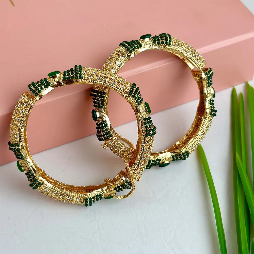 Qudsiya Kara Bangle (Green)