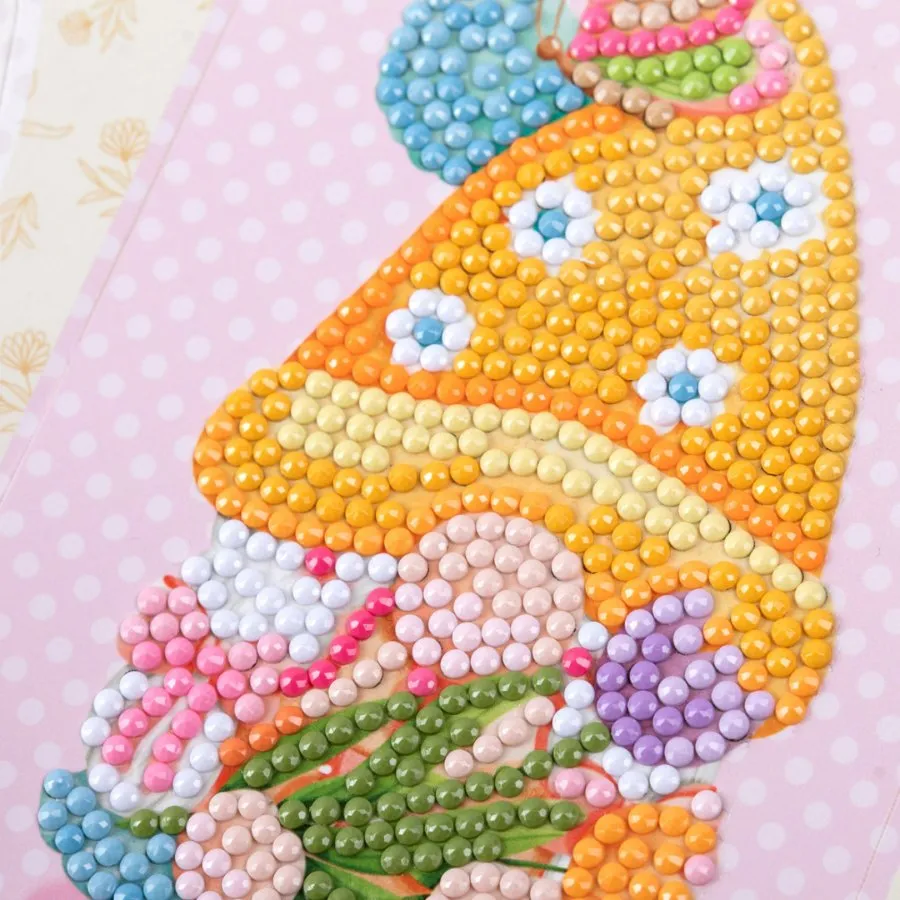 "Gnomes Flower Garden" Crystal Art Paper Crafting Kit