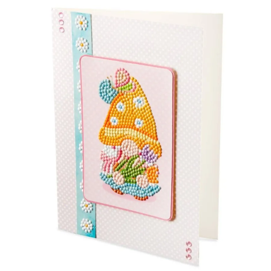 "Gnomes Flower Garden" Crystal Art Paper Crafting Kit