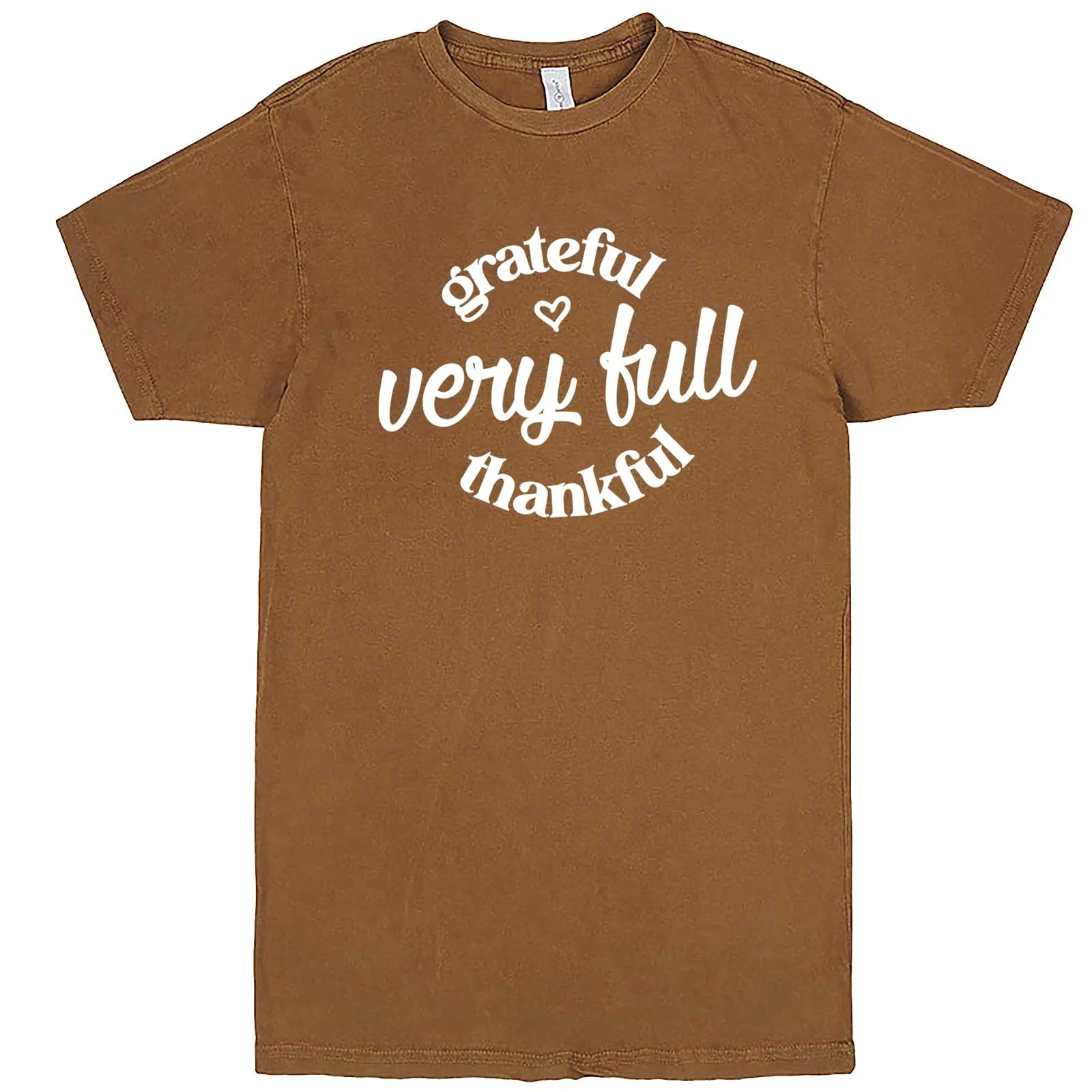 "Grateful, Very Full, Thankful" men's t-shirt