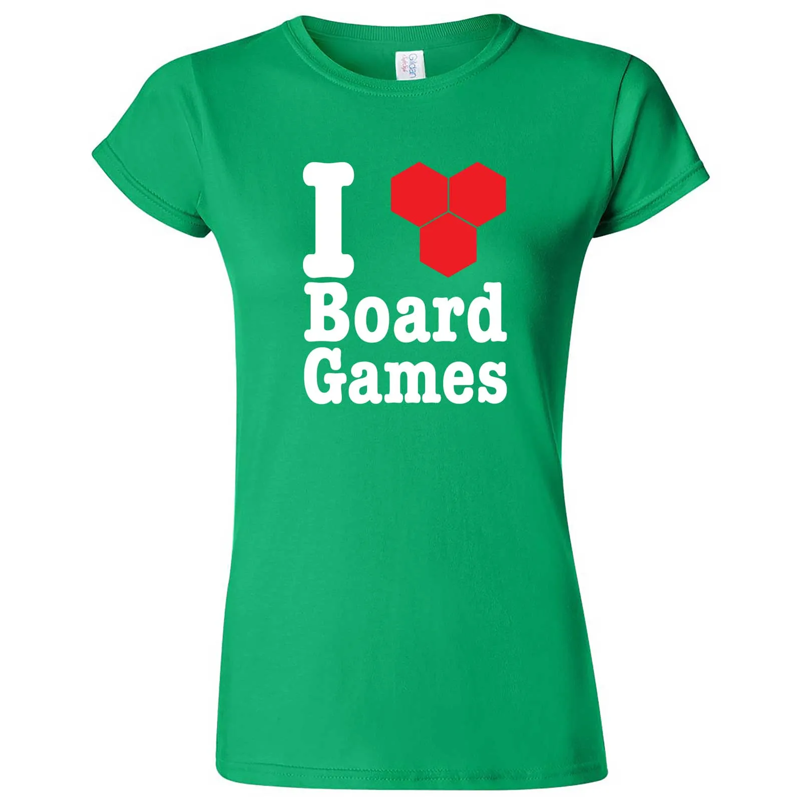 "I Love Board Games" women's t-shirt