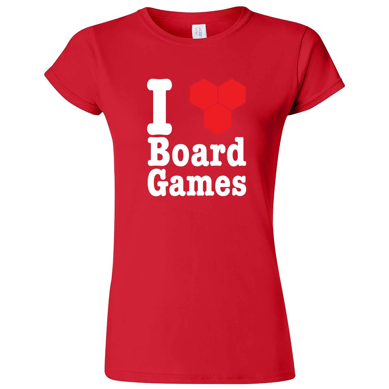 "I Love Board Games" women's t-shirt