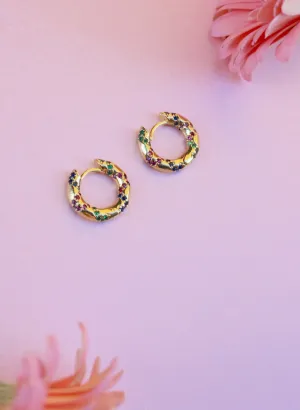 Rainbow Twist Hoops