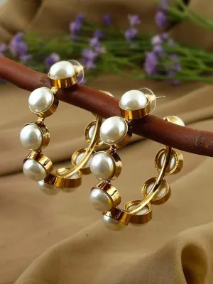 Reriti Golden Akoya Hoops