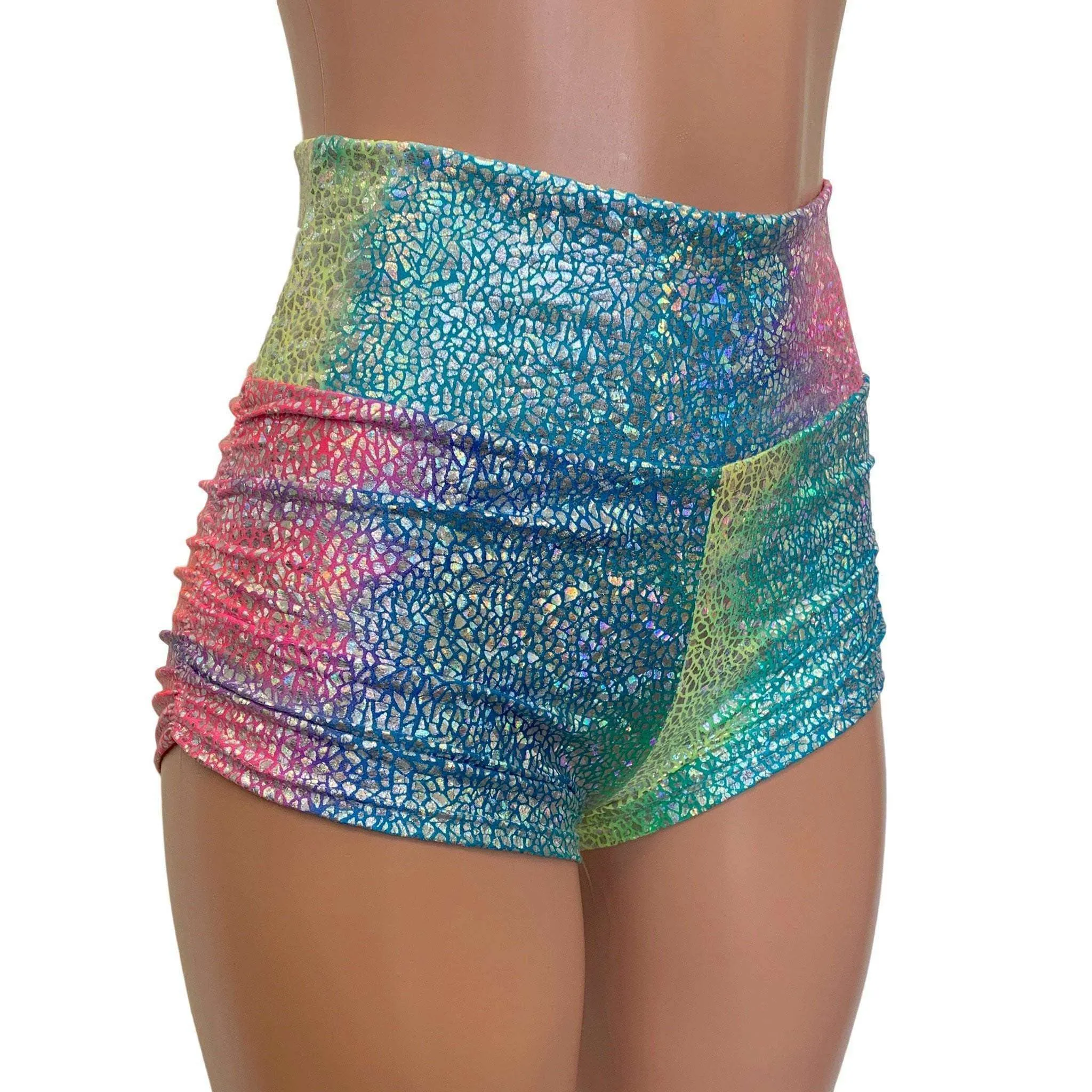 Ruched Booty Shorts - Rainbow Avatar