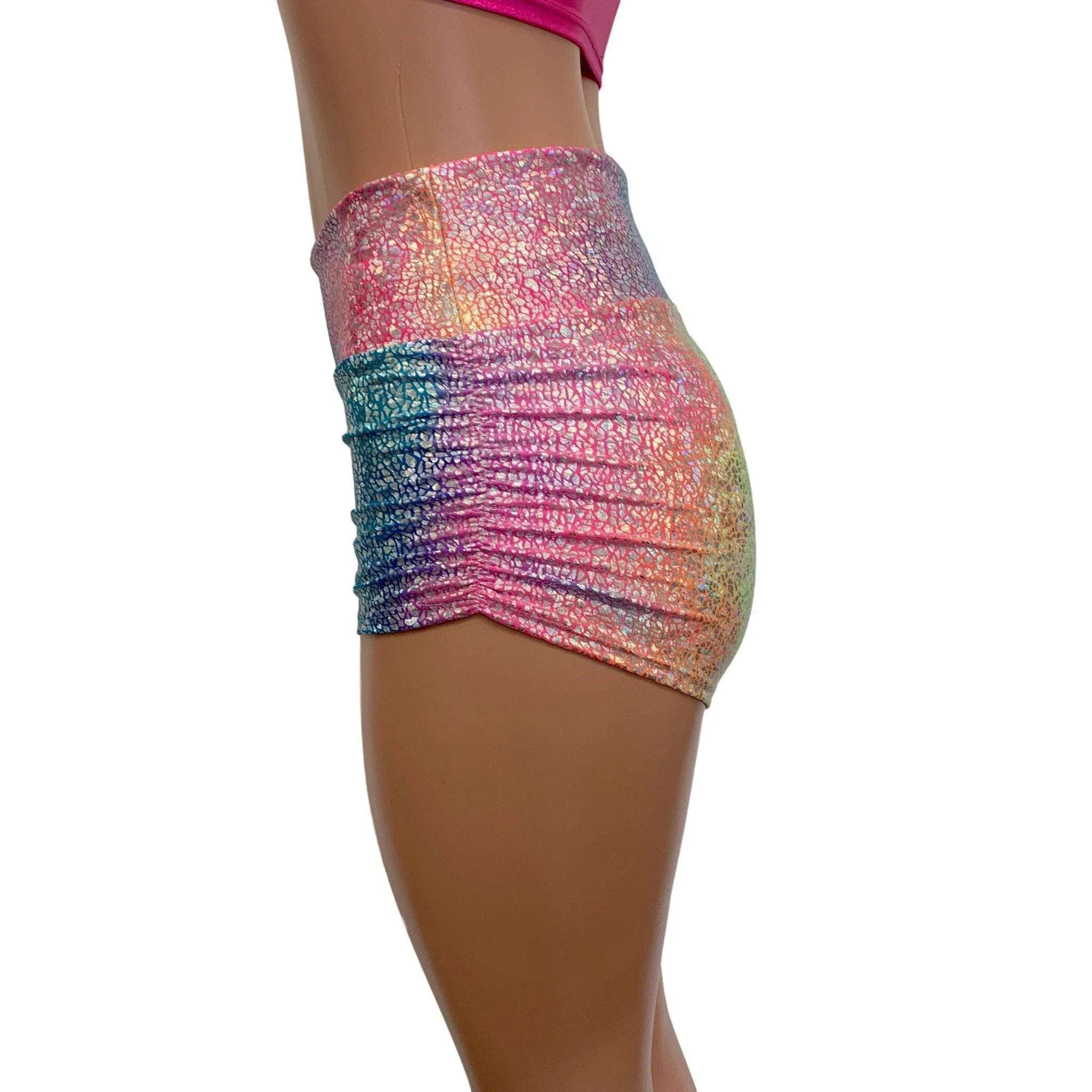 Ruched Booty Shorts - Rainbow Avatar