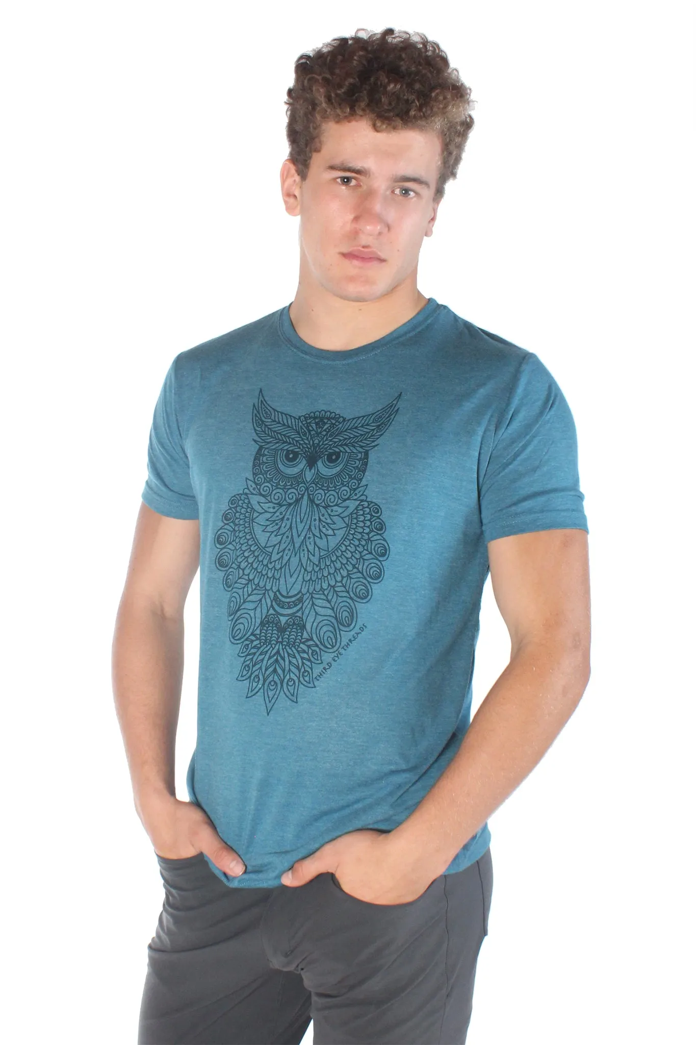 Sacred Geometry OWL TRI-BLEND CREW NECK TEE