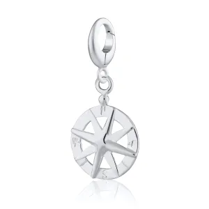 Silver Compass Charm