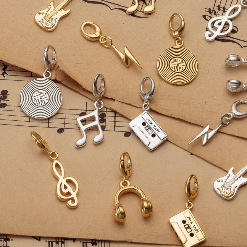 Silver Music Note Charm