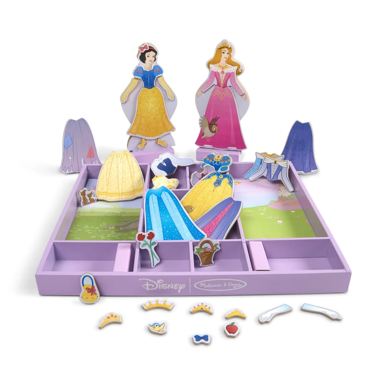 Sleeping Beauty & Snow White Wooden Magnetic Dress-Up