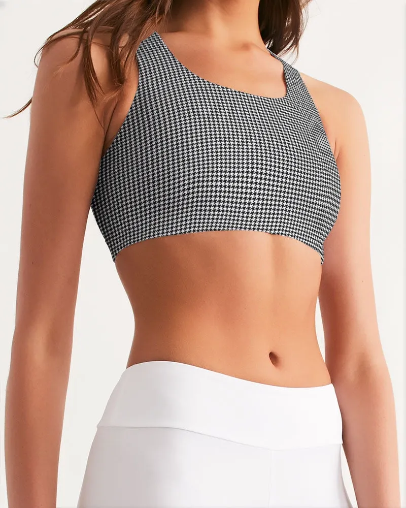 Small Houndstooth Women's Seamless Sports Bra