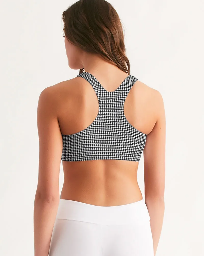 Small Houndstooth Women's Seamless Sports Bra