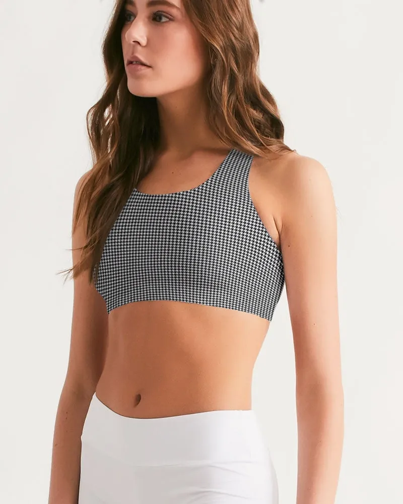 Small Houndstooth Women's Seamless Sports Bra