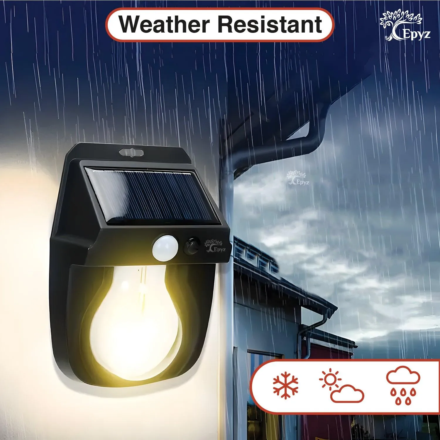 Solar Wall Motion Sensor Half Bulb Light