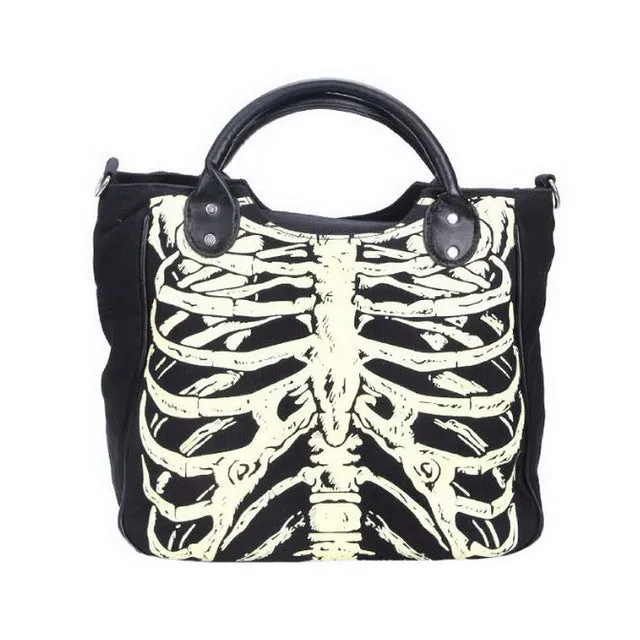 'Spookshow' Skeleton ribcage  handbag