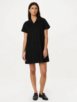 The Flex Camp Collar Dress in Black