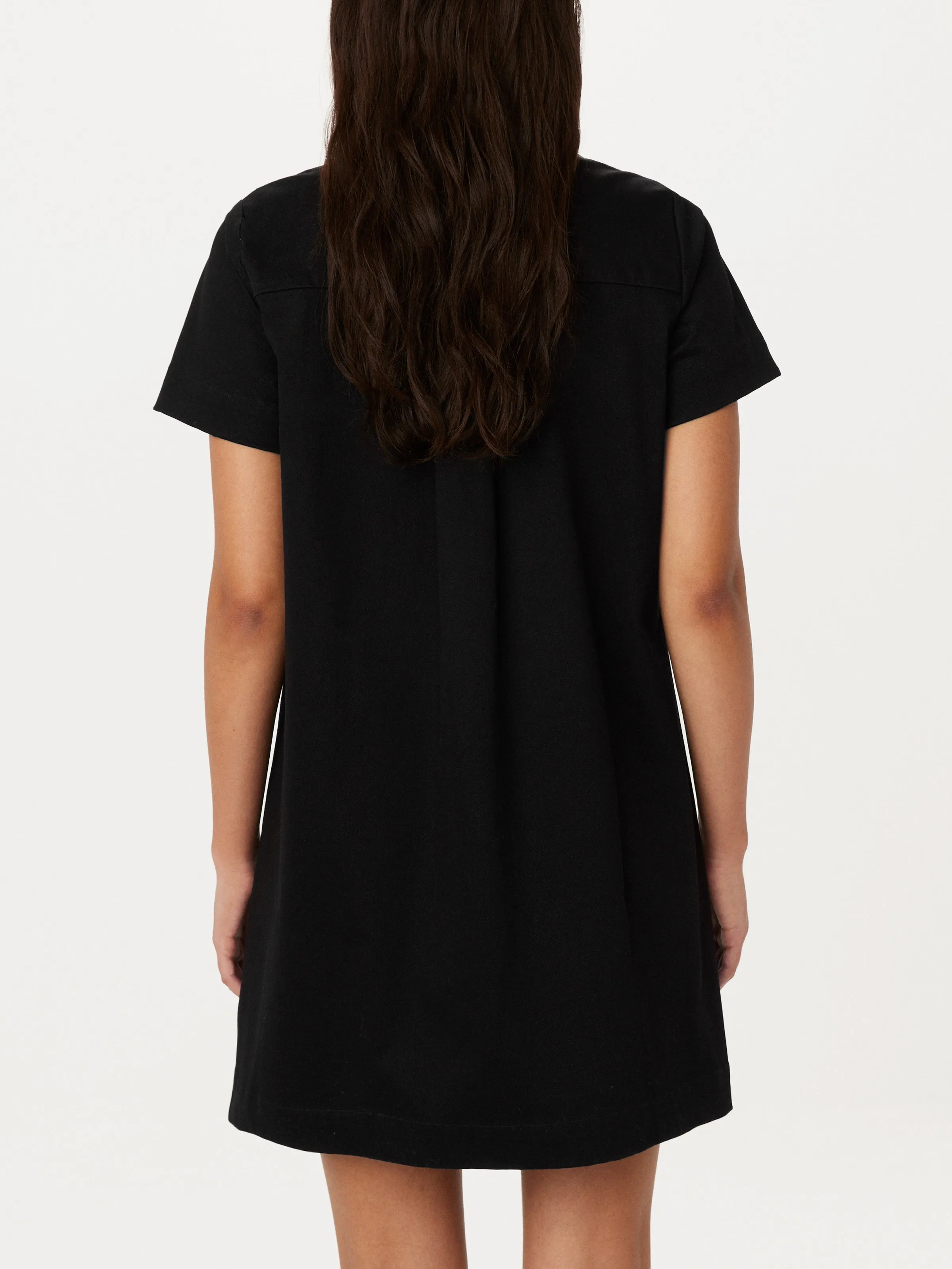 The Flex Camp Collar Dress in Black