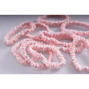 Thin silk scrunchies - Pink - 10 pack - dropshipping