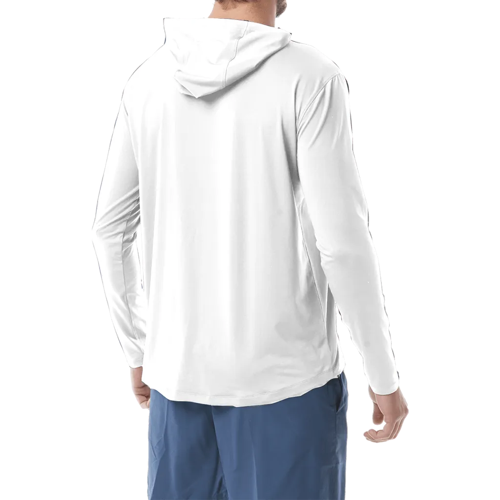 TYR Mens Hooded SunDefense White Long Sleeve Shirt