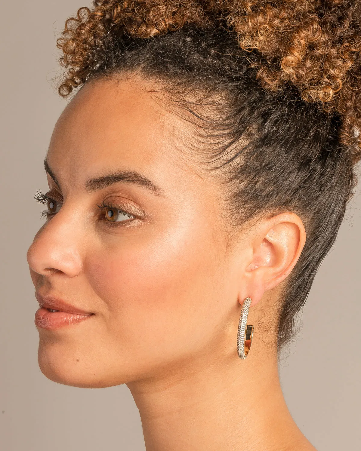 Unstoppable Pave Maxi Hoop Earrings