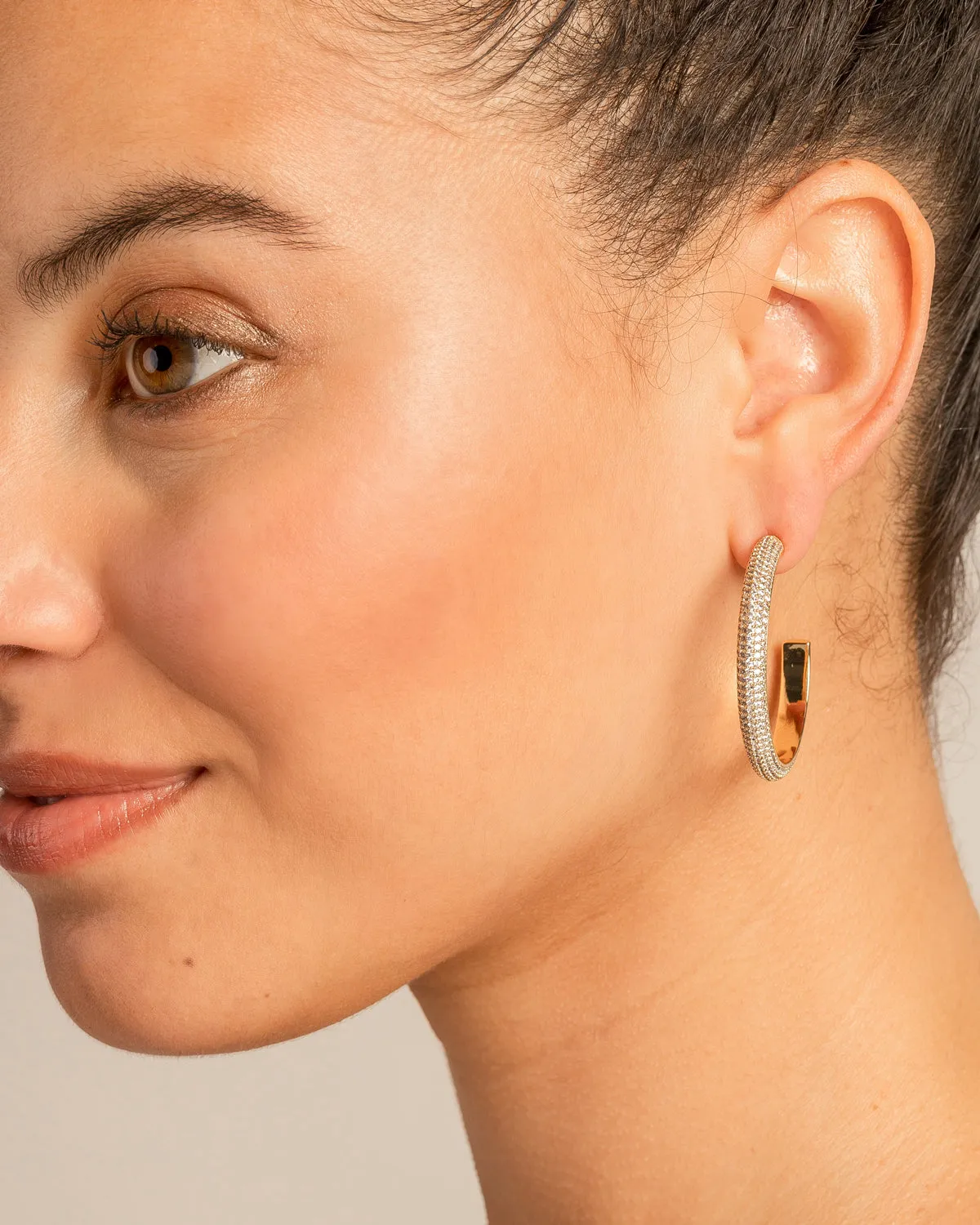 Unstoppable Pave Maxi Hoop Earrings