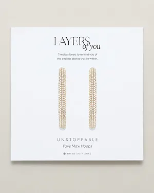 Unstoppable Pave Maxi Hoop Earrings