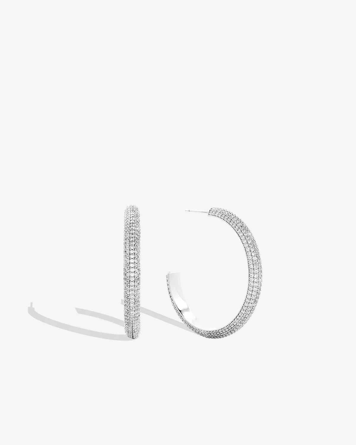 Unstoppable Pave Maxi Hoop Earrings