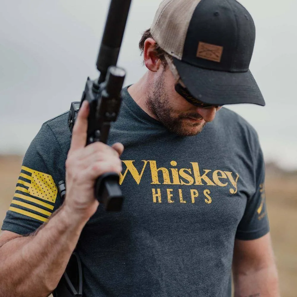 Whiskey Helps™  T-Shirt - Midnight Navy