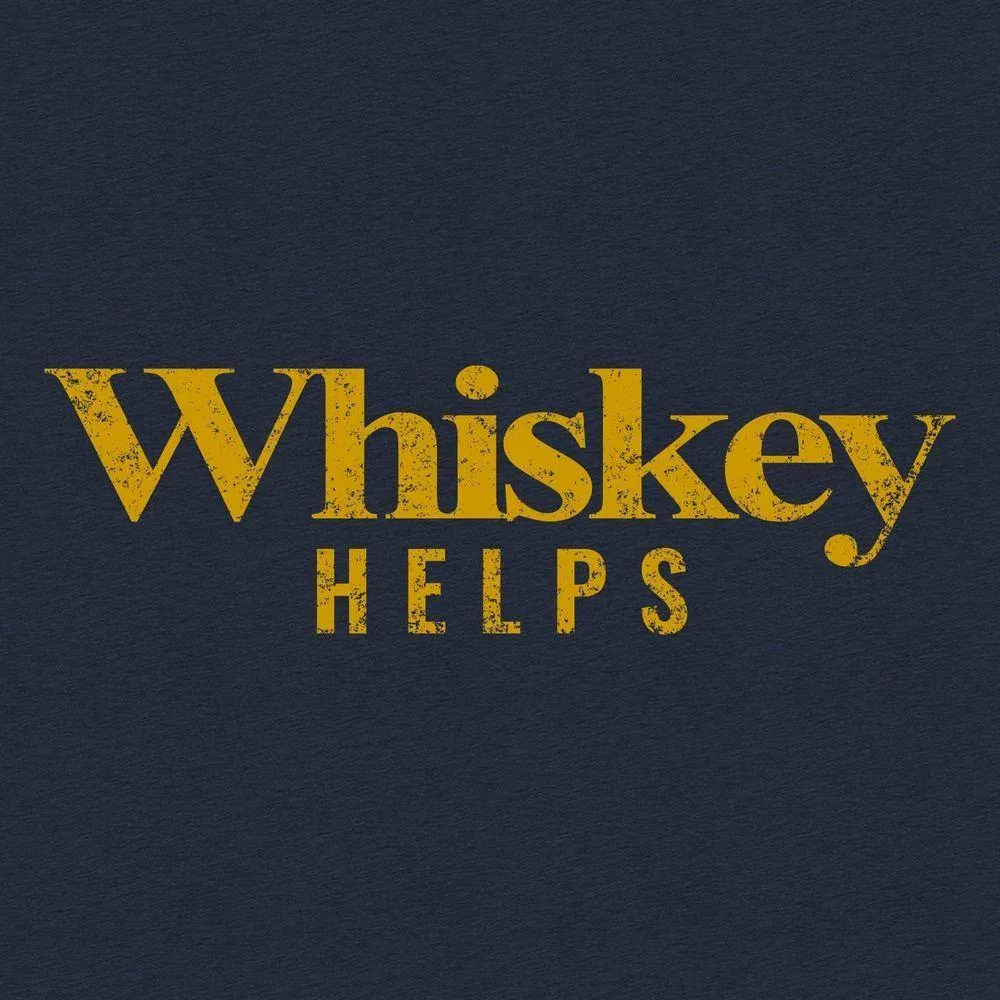 Whiskey Helps™  T-Shirt - Midnight Navy