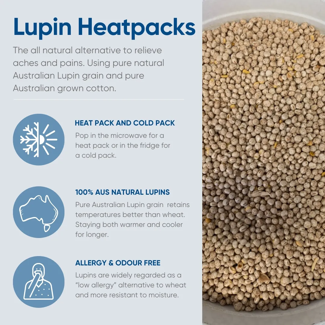 Wraparound Back & Hip Natural Lupin Heat Pack